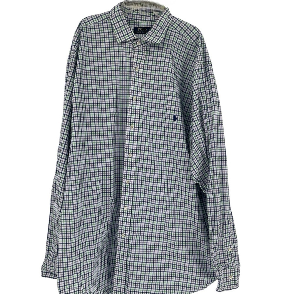 Polo Ralph Lauren Shirt Men’s Plaid Long Sleeve Button up Size 2XLT